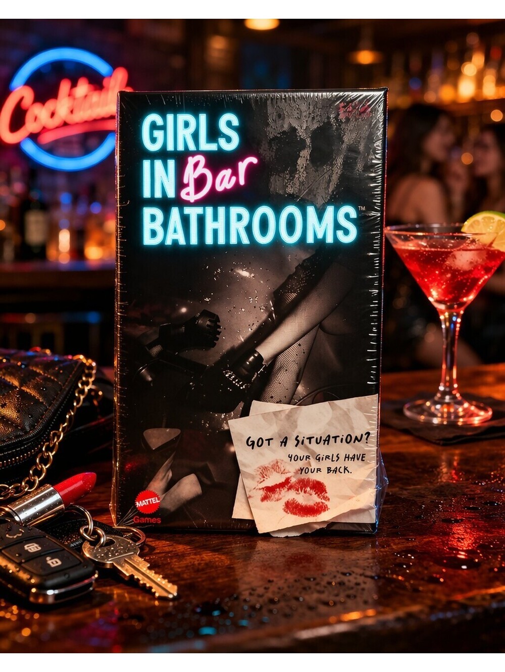 Girls in Bar Bathrooms Adult Party Game for Women NEW SEALED RARE Mattel 2024